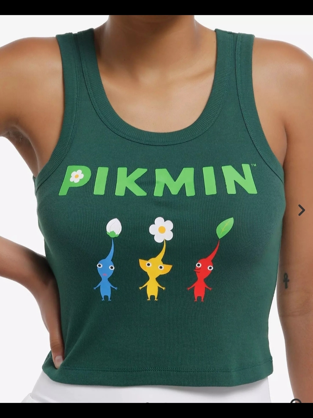 Pikmin Trio Nintendo Graphic Logo Womens Crop Tank Top Video Game. Sz- XL